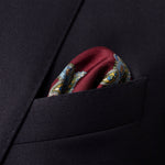 Burgundy Silk Paisley Pocket Square - Eton Shirts