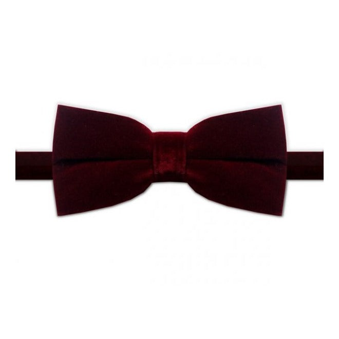 Burgundy Velvet Bow Tie - Knightsbridge