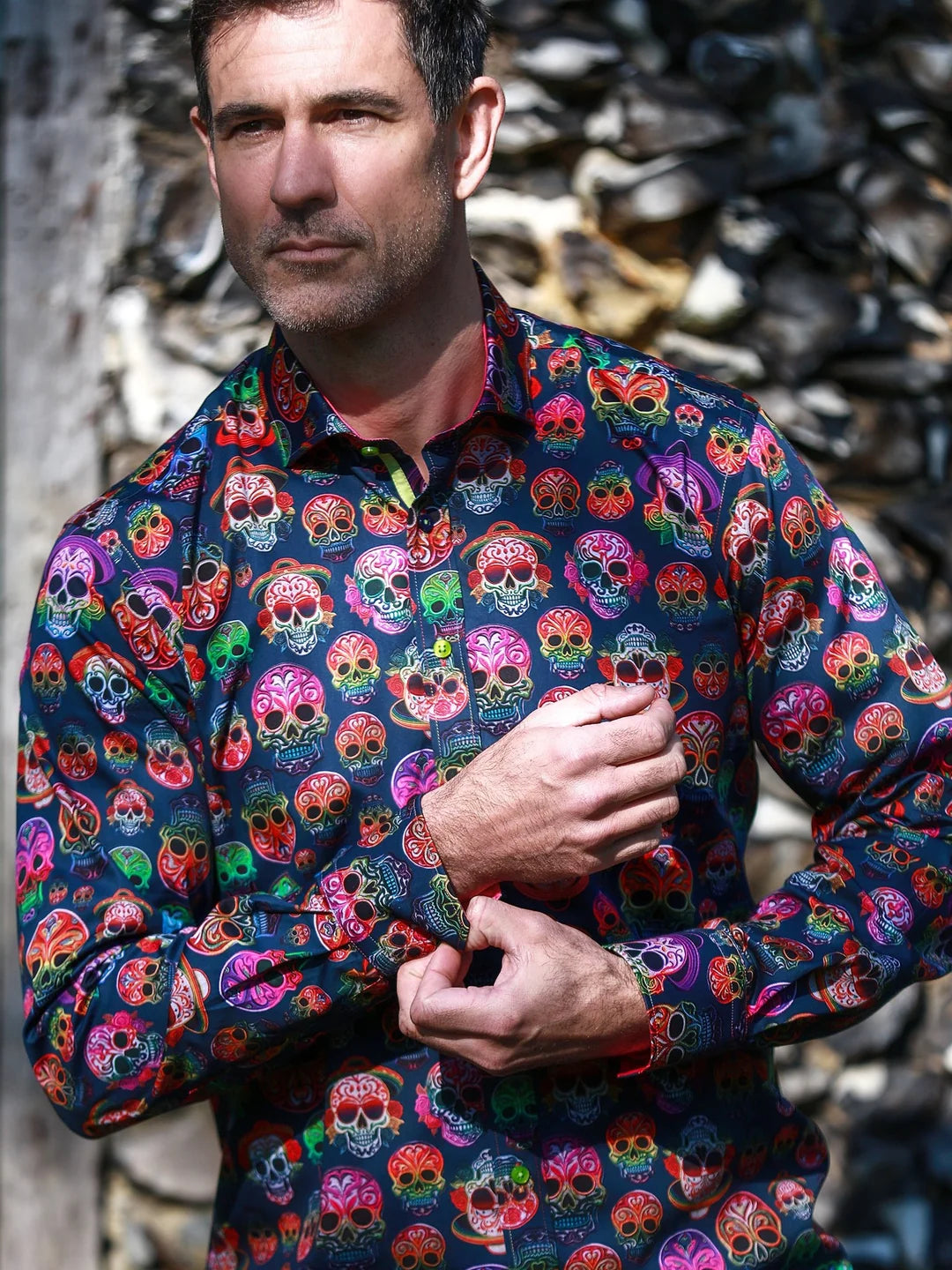 Day of the Dead Multi Colour Skulls Shirt