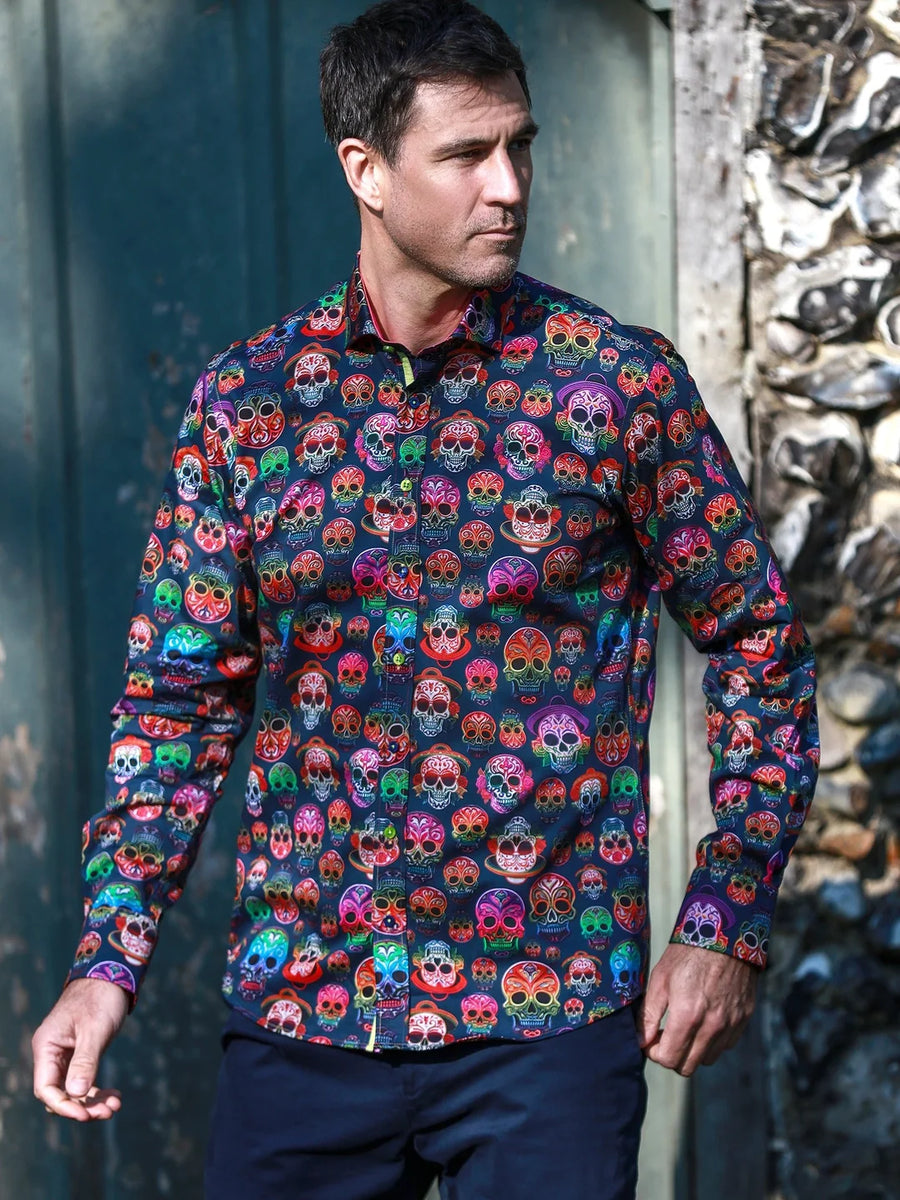 Day of the Dead Multi Colour Skulls Shirt