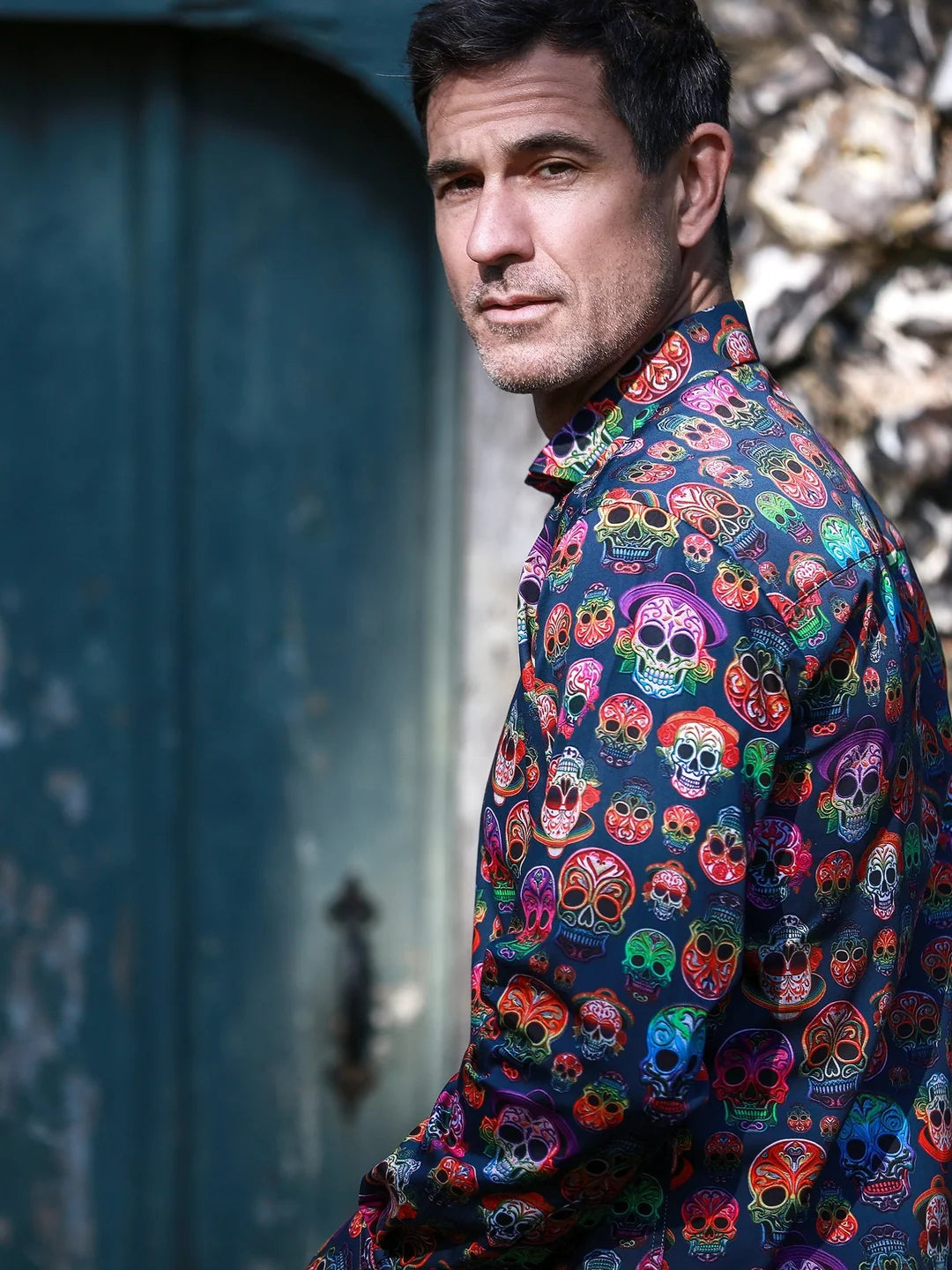 Day of the Dead Multi Colour Skulls Shirt