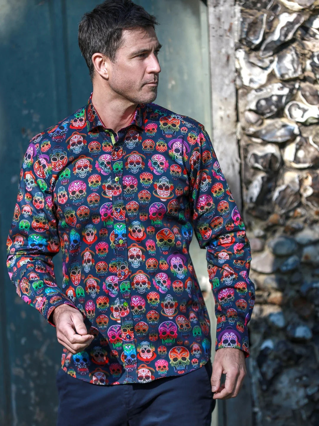 Day of the Dead Multi Colour Skulls Shirt