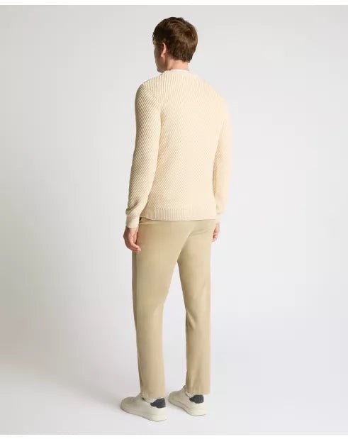Crew Neck Diagonal Knitted Sweater - Remus Uomo Knitwear