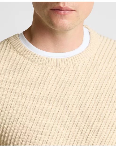 Crew Neck Diagonal Knitted Sweater - Remus Uomo Knitwear
