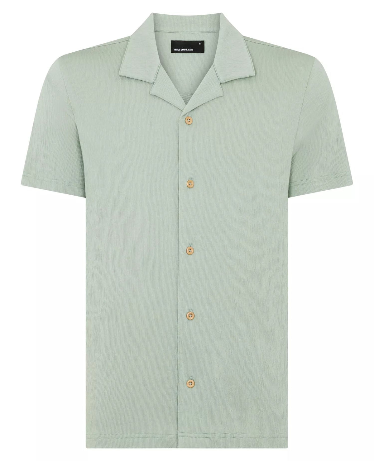 Cuban Collar Short Sleeve Shirt Light Green - Remus Uomo Shirts