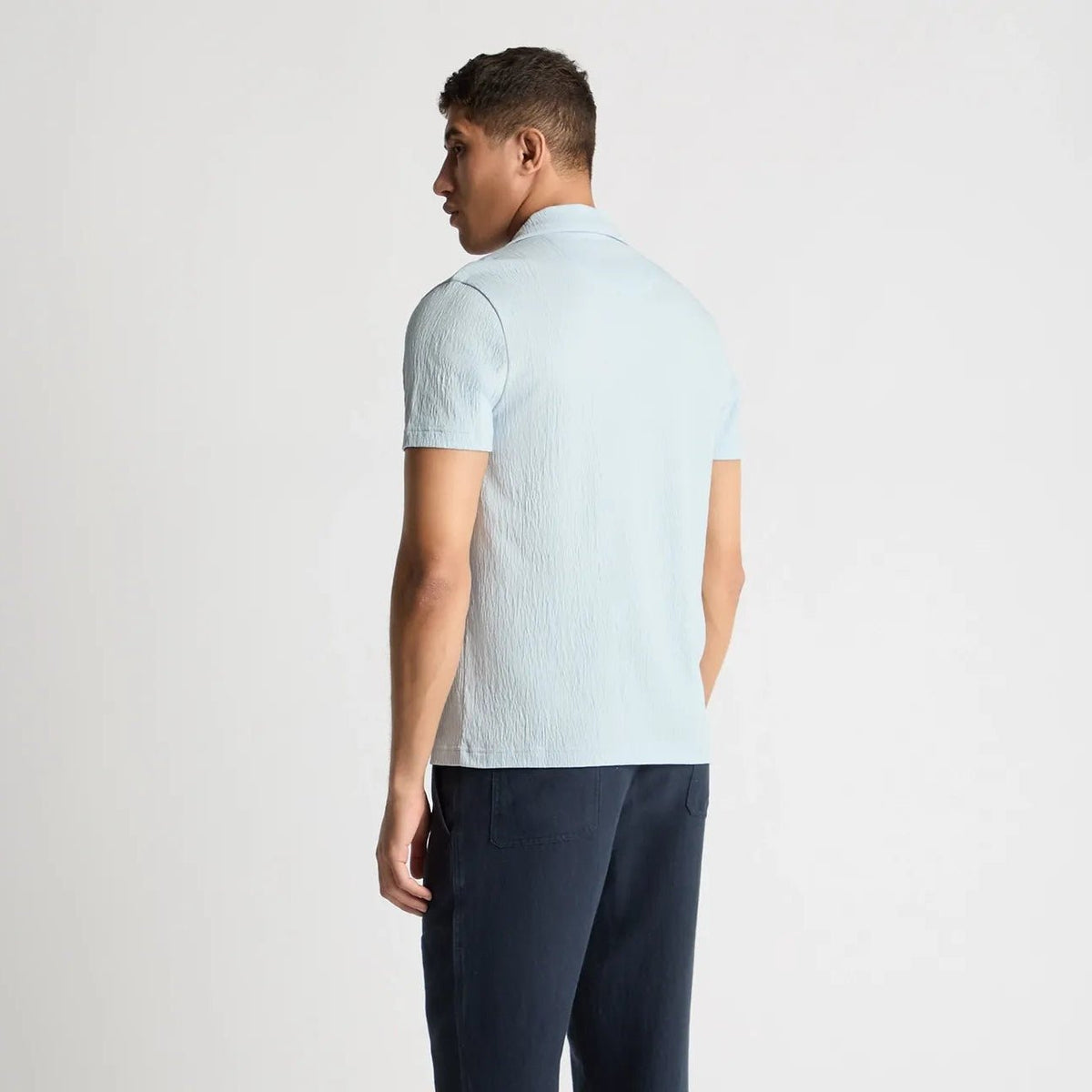 Cuban Collar Short Sleeve Shirt Sky - Remus Uomo Shirts