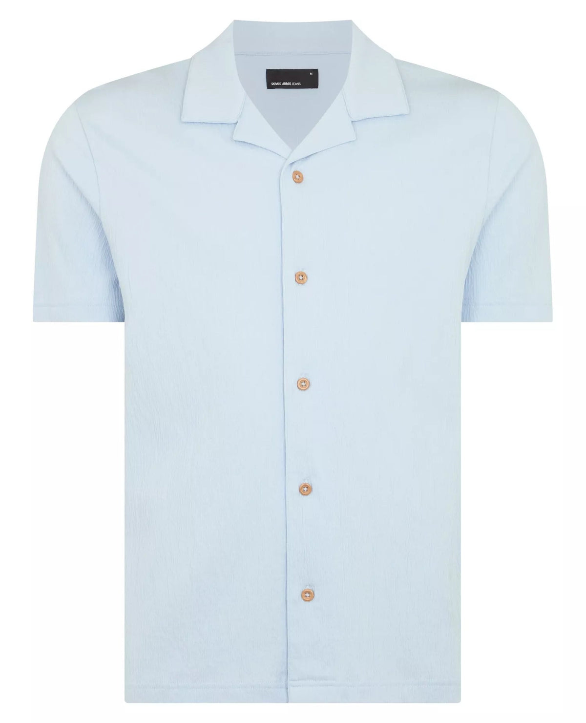 Cuban Collar Short Sleeve Shirt Sky - Remus Uomo Shirts