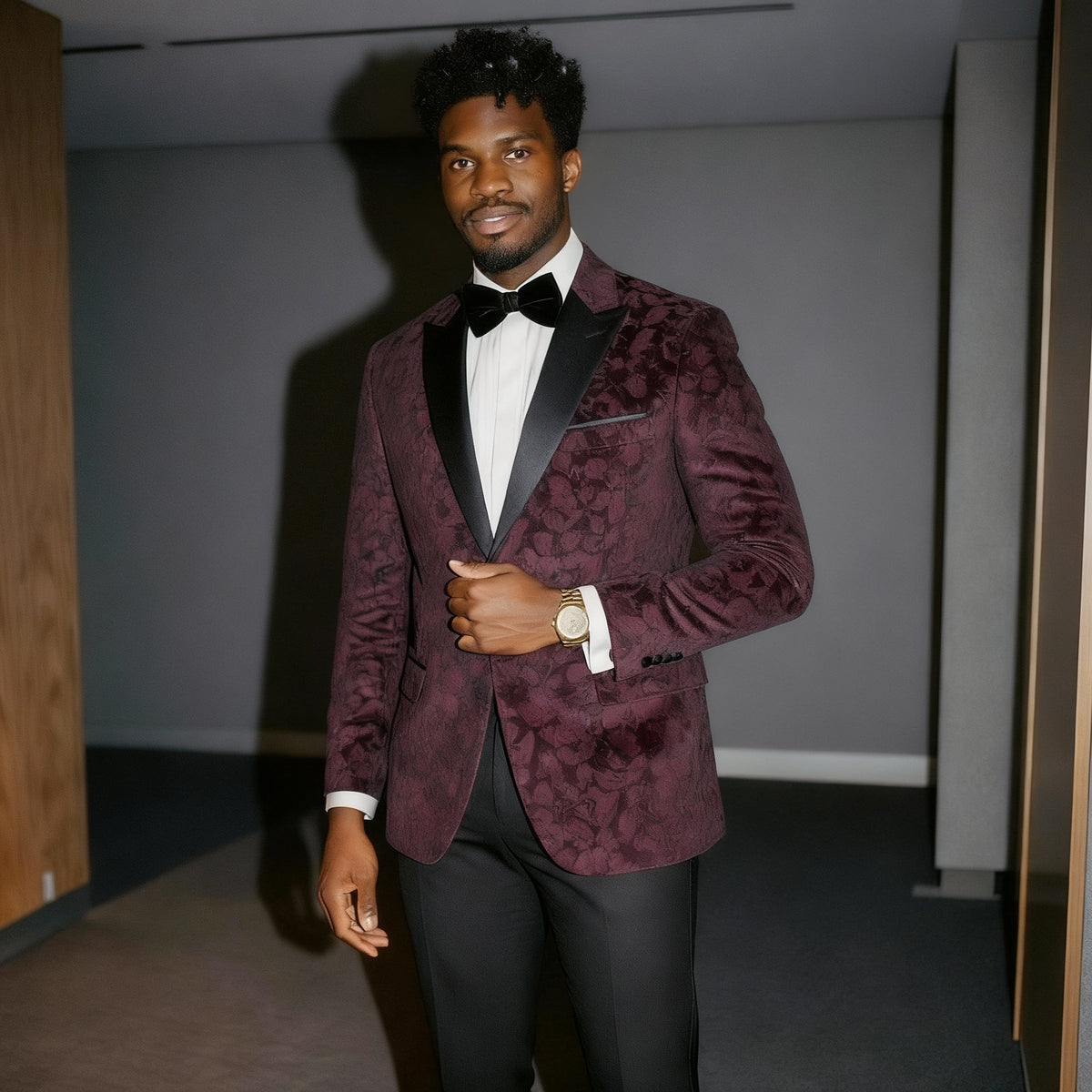 Dark Red Monti Dinner Jacket - Remus Uomo Blazers