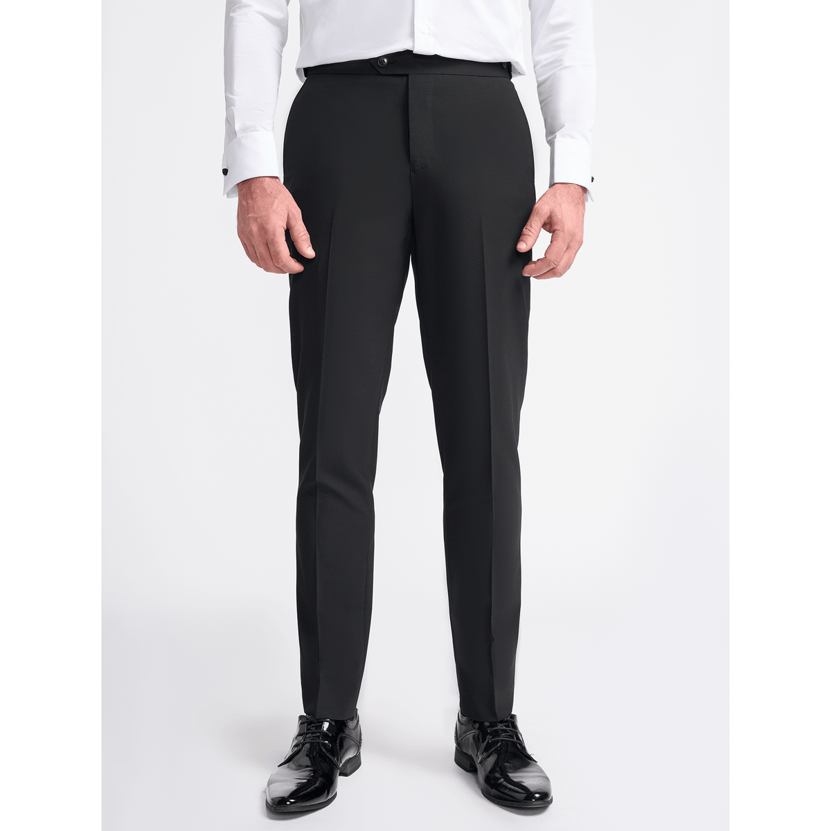 Double Breasted Black Dinner Suit - Leonard Silver