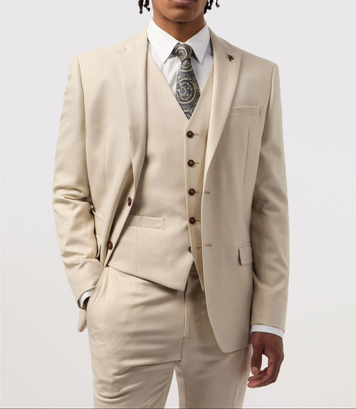 Ecru Beige Suit Jacket - Leonard Silver