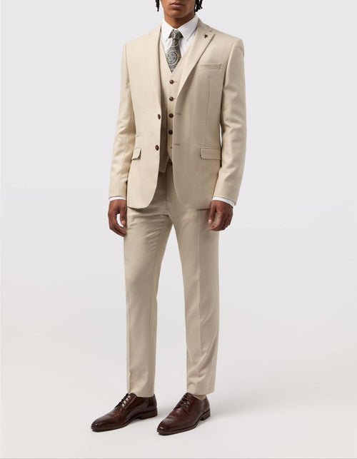 Ecru Beige Summer Suit - Leonard Silver