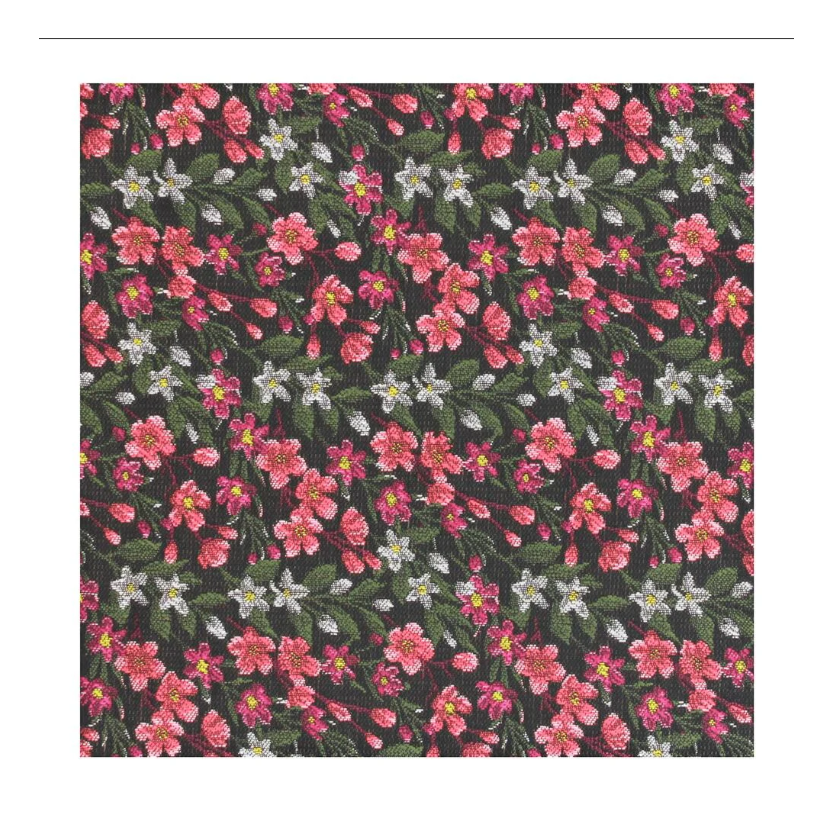 English Hedgerow Pink and Green Pocket Square