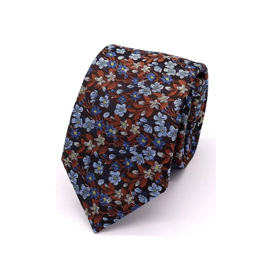 English Hedgerow Tie Blue Cinnamon - Leonard Silver