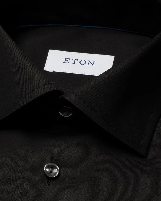 Eton Black Signature Twill Shirt - Eton Shirts Shirts