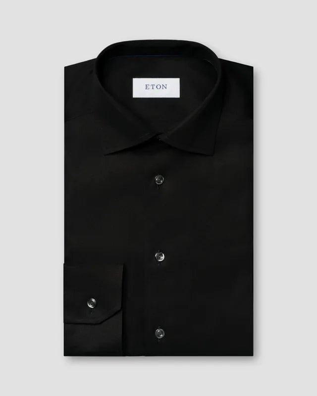 Eton Black Signature Twill Shirt - Eton Shirts Shirts