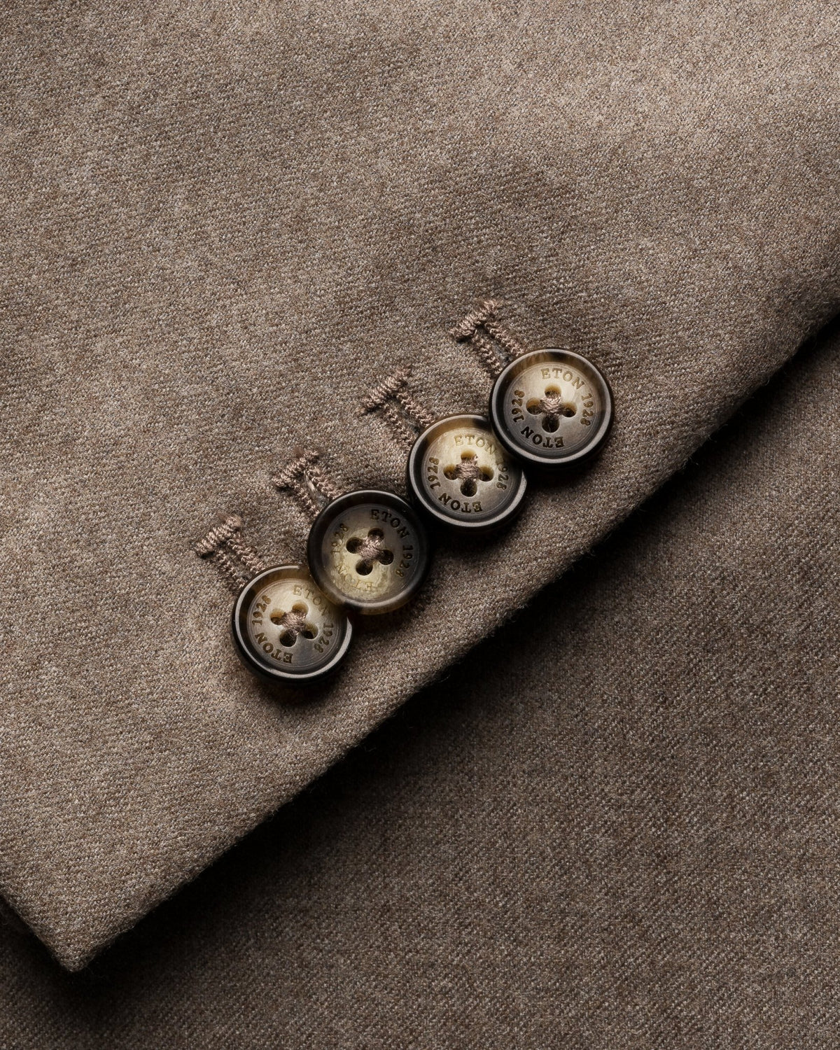 Eton Wool Flannel Soft Jacket Beige - Eton Shirts Blazers