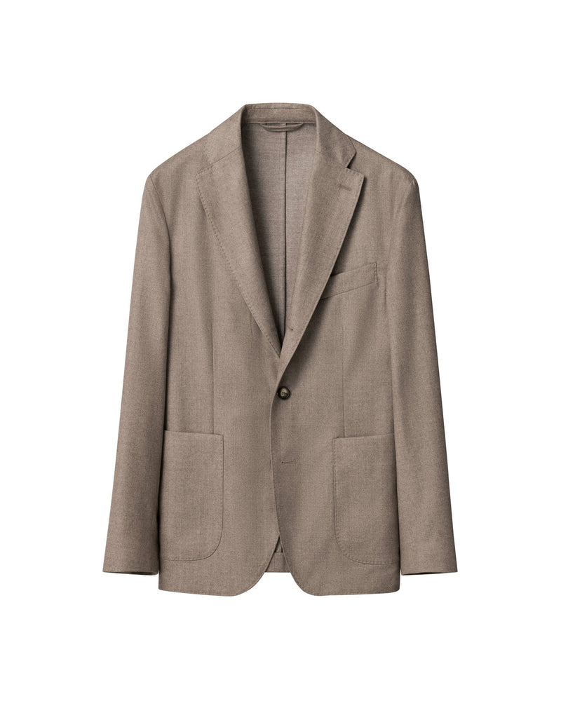 Eton Wool Flannel Soft Jacket Beige - Eton Shirts Blazers
