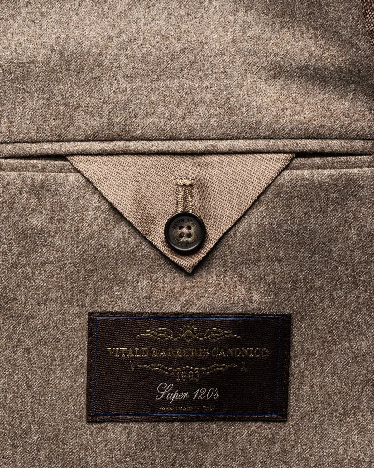 Eton Wool Flannel Soft Jacket Beige - Eton Shirts Blazers