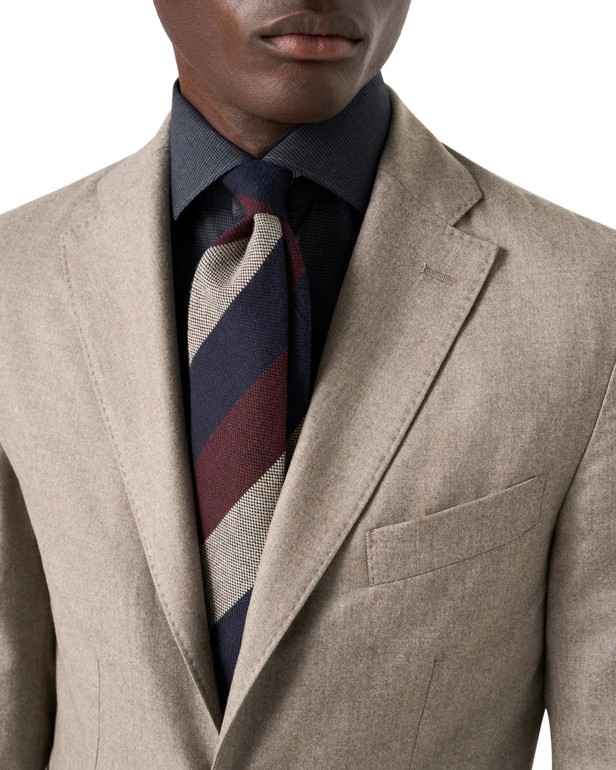 Eton Wool Flannel Soft Jacket Beige - Eton Shirts Blazers