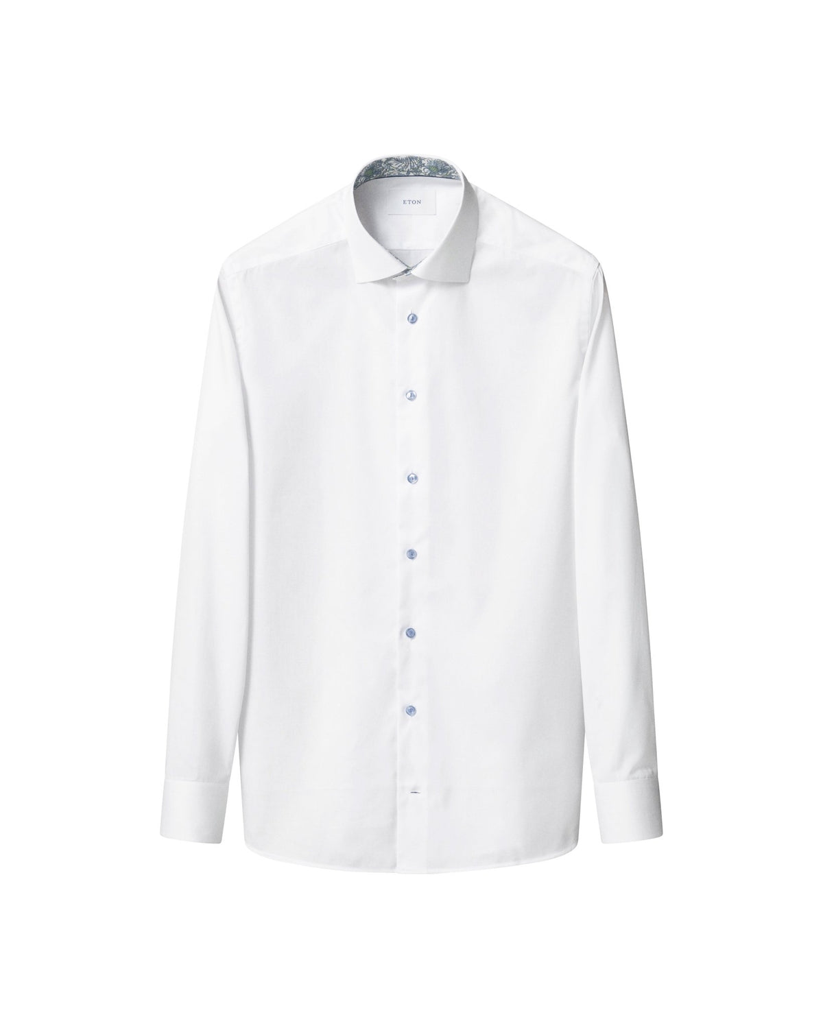 Floral Effect Signature Twill White Shirt - Eton Shirts Shirts
