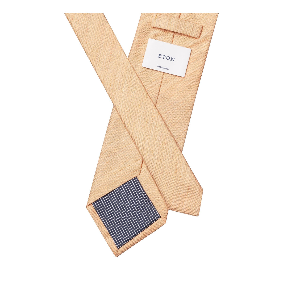 Woven Silk and Linen Tie Orange - Eton Shirts Neck Ties