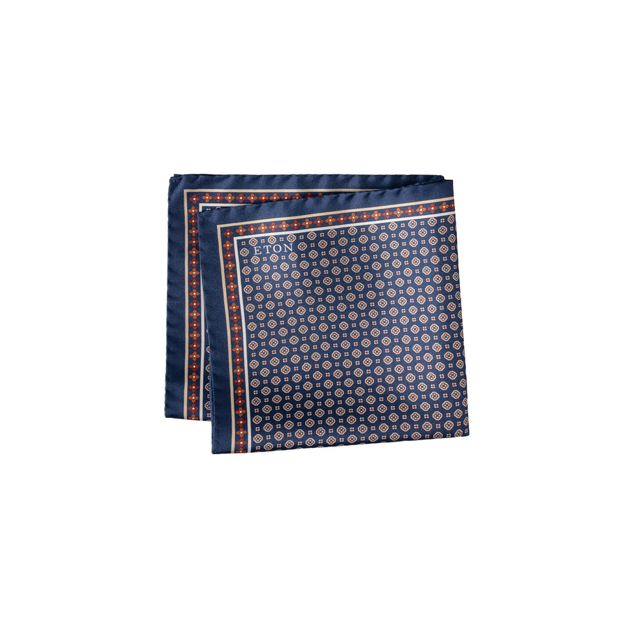 Floral Silk Twill Pocket Square - Eton