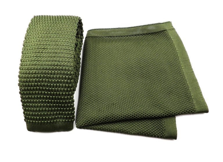 Forest Green Knitted Silk Pocket Square - Knightsbridge Pocket Squares