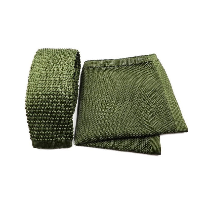 Forest Green Silk Knitted Neck Tie - Knightsbridge Neck Ties