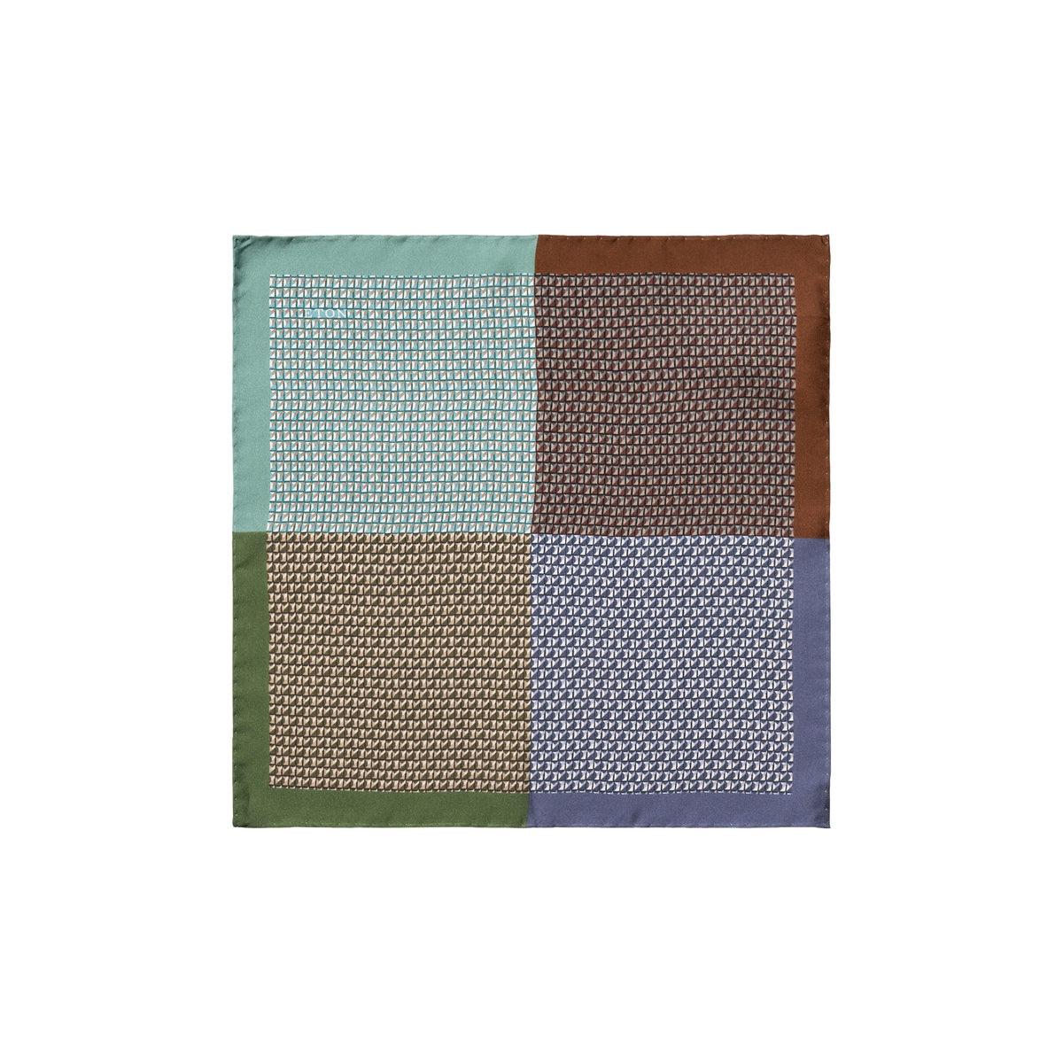 Geometric Four Side Twill Pocket Square - Eton