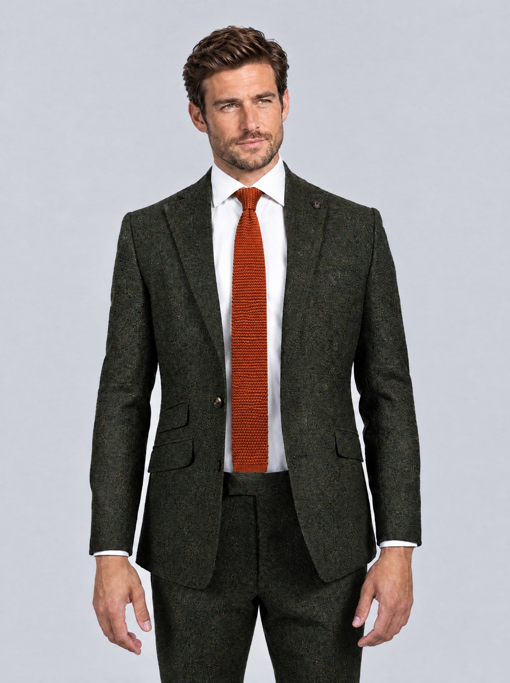 Green Multi Fleck Suit Tweed Suit – Leonard Silver