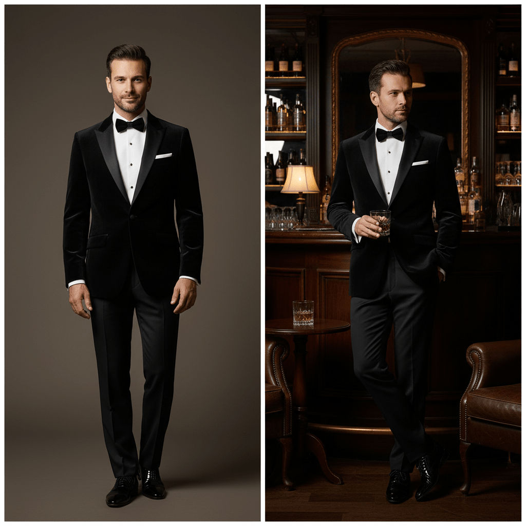 Grissom Velvet Dinner Jacket - Torre Blazers