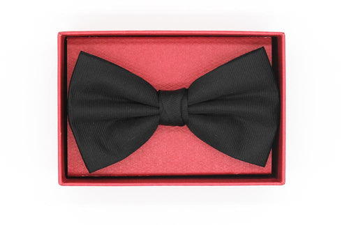 Grosgrain Silk Bow Tie - Leonard Silver