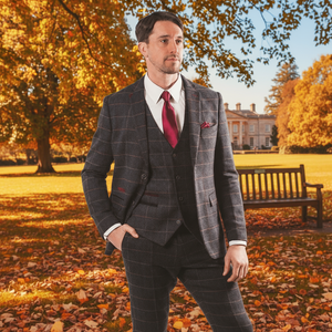 Harold Blue Tweed Complete Outfit - Leonard Silver Get the Look