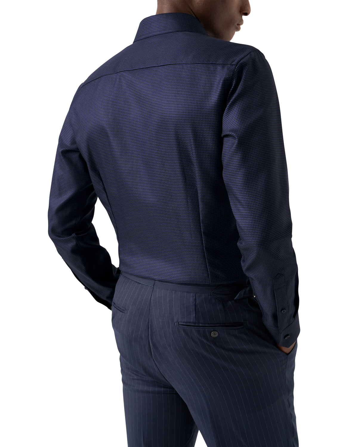 Houndstooth King Blue Twill Shirt