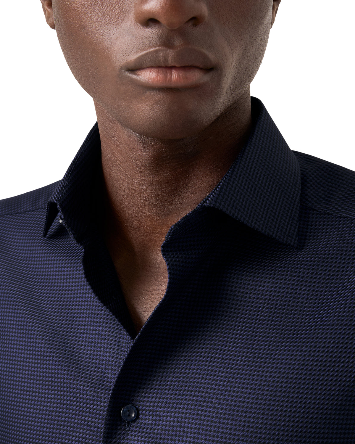 Houndstooth King Blue Twill Shirt
