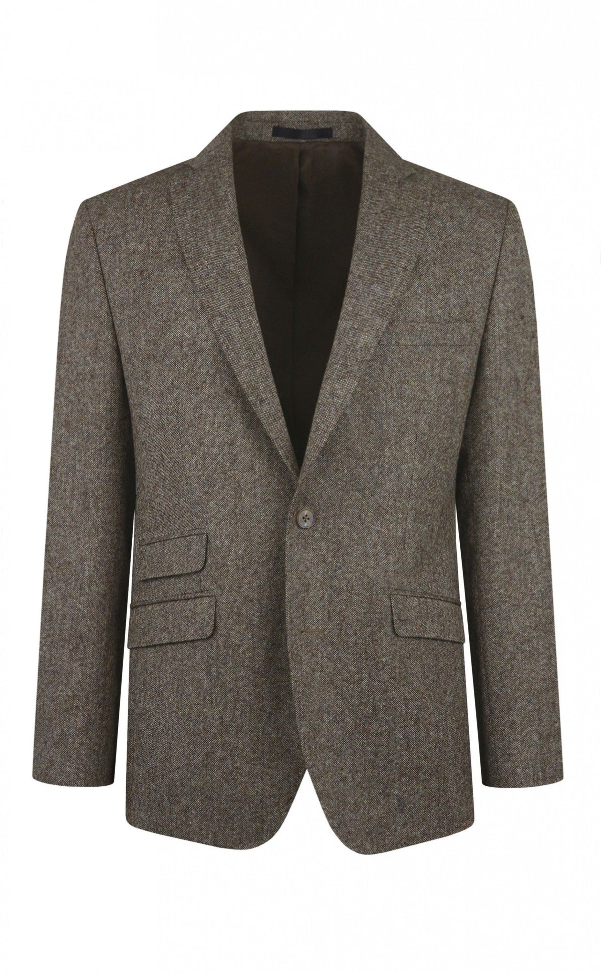 Hunter Green Plain Weave Tweed Jacket - Torre Blazers