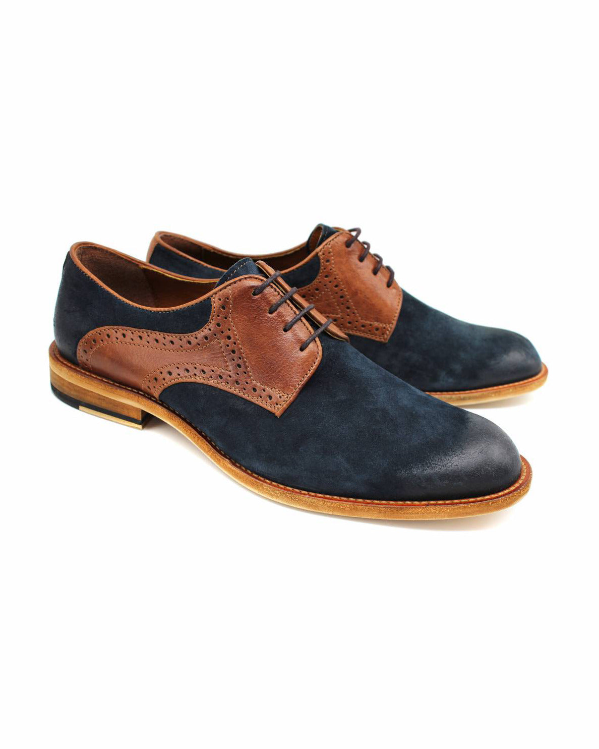 Lacuzzo Brown Contrasting Derby Shoes