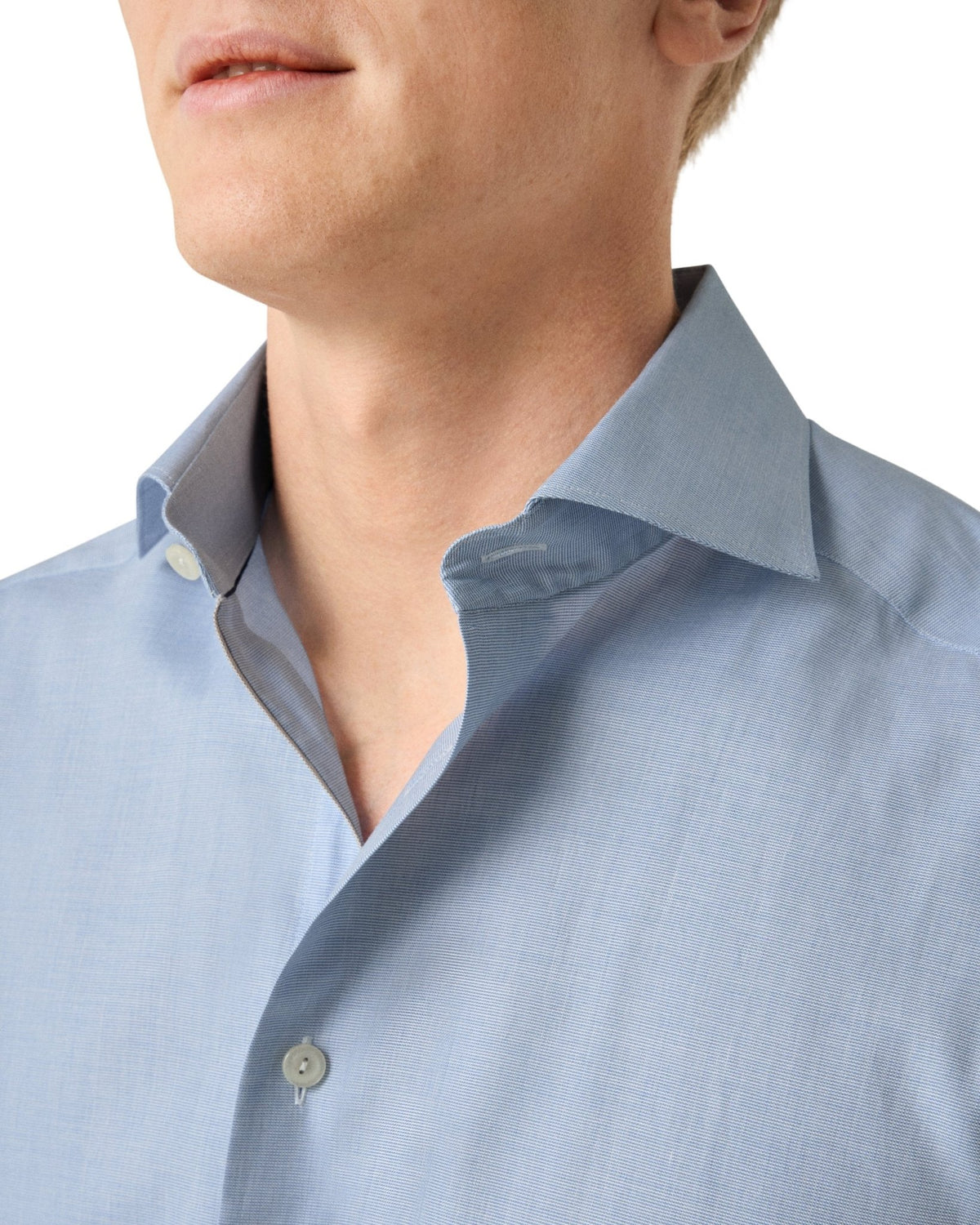 Light Blue Solid Signature Oxford Shirt - Eton Shirts