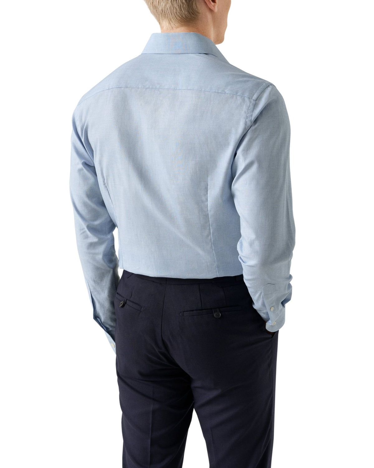 Light Blue Solid Signature Oxford Shirt - Eton Shirts