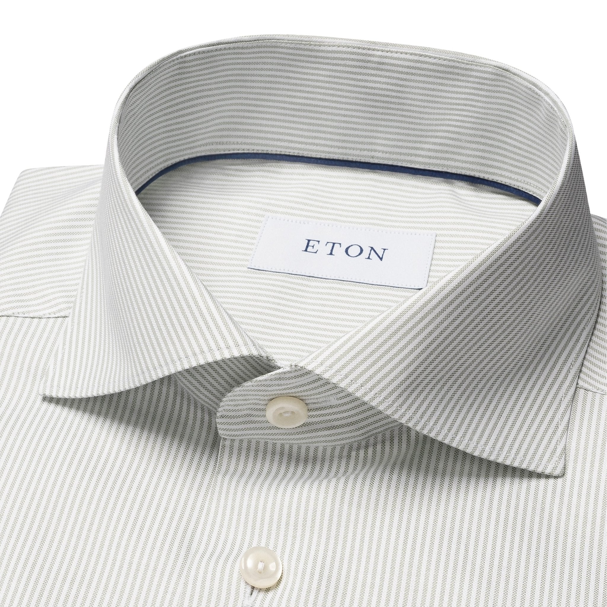 Light Green Signature Striped Oxford Shirt Leonard Silver