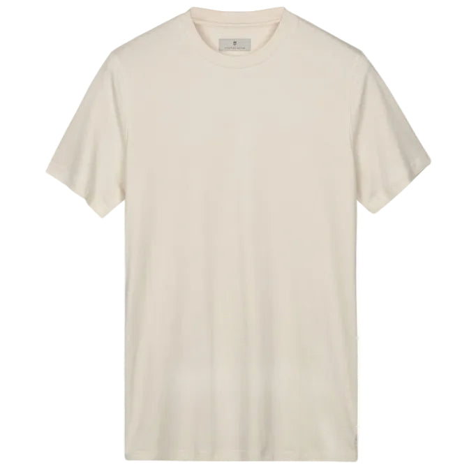Liquid Cotton Crew Neck T-Shirt Cream - Thomas Maine T-shirts