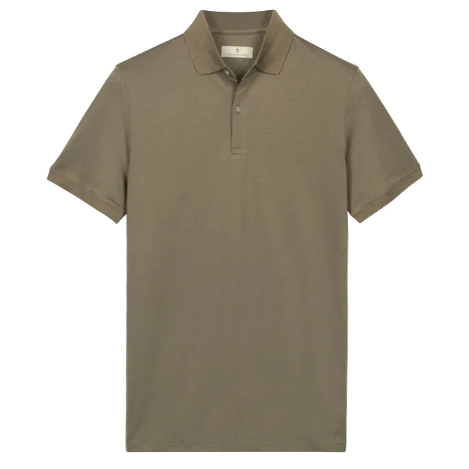 Liquid Cotton Polo Shirt Soft Green - Thomas Maine Polo Shirts