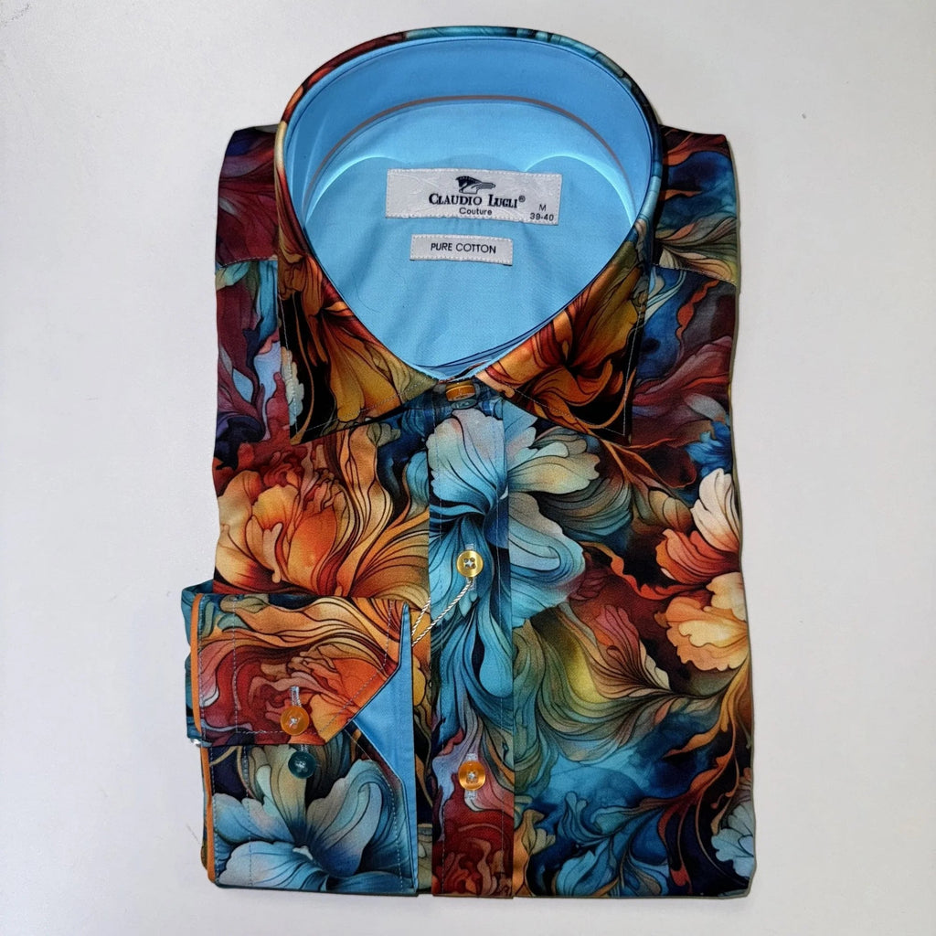 Liquid Flower Print Shirt