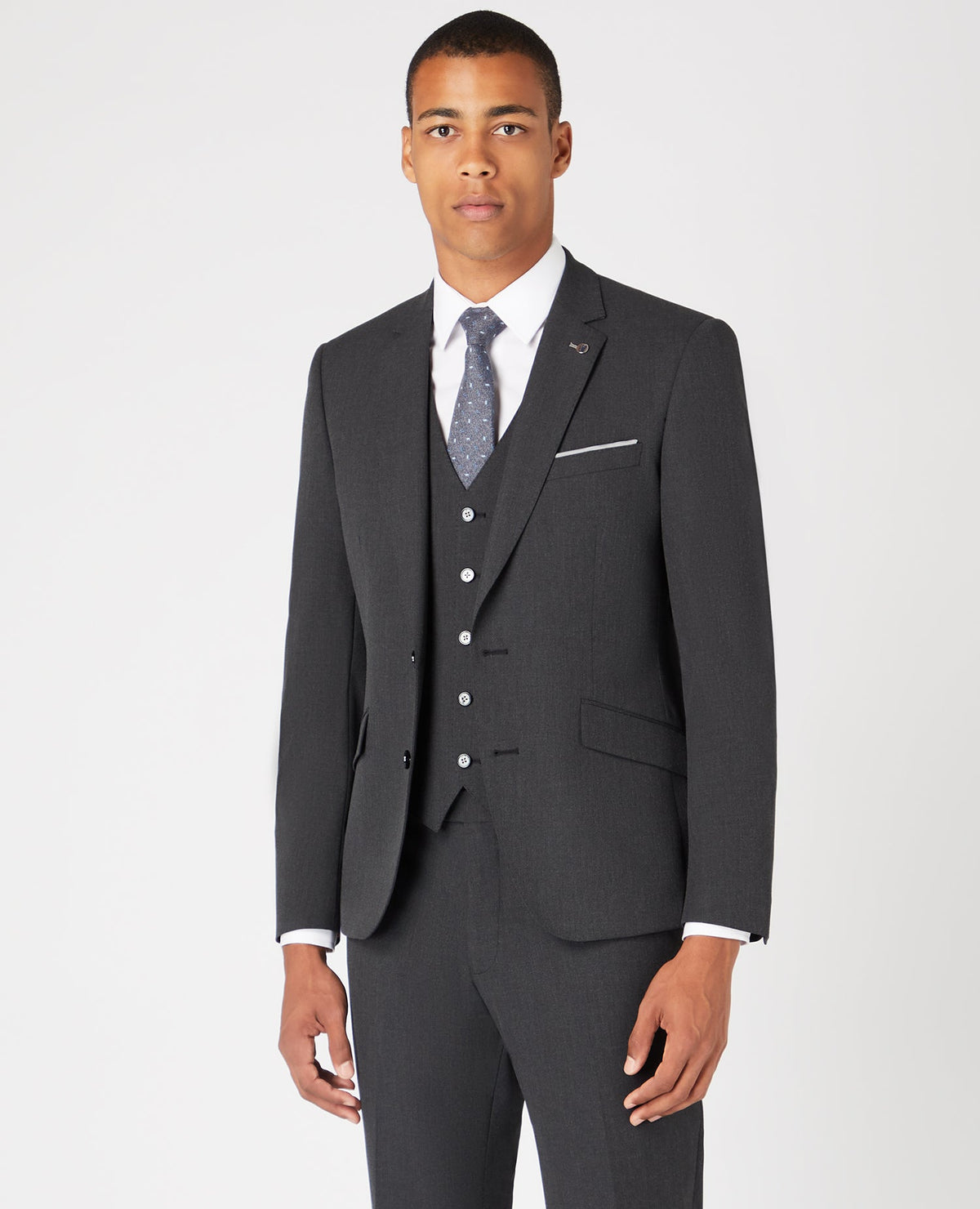 Luca Charcoal Stretch Suit - Remus Uomo