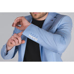 Marzotto Sky Blue Seersucker Jacket - Torre