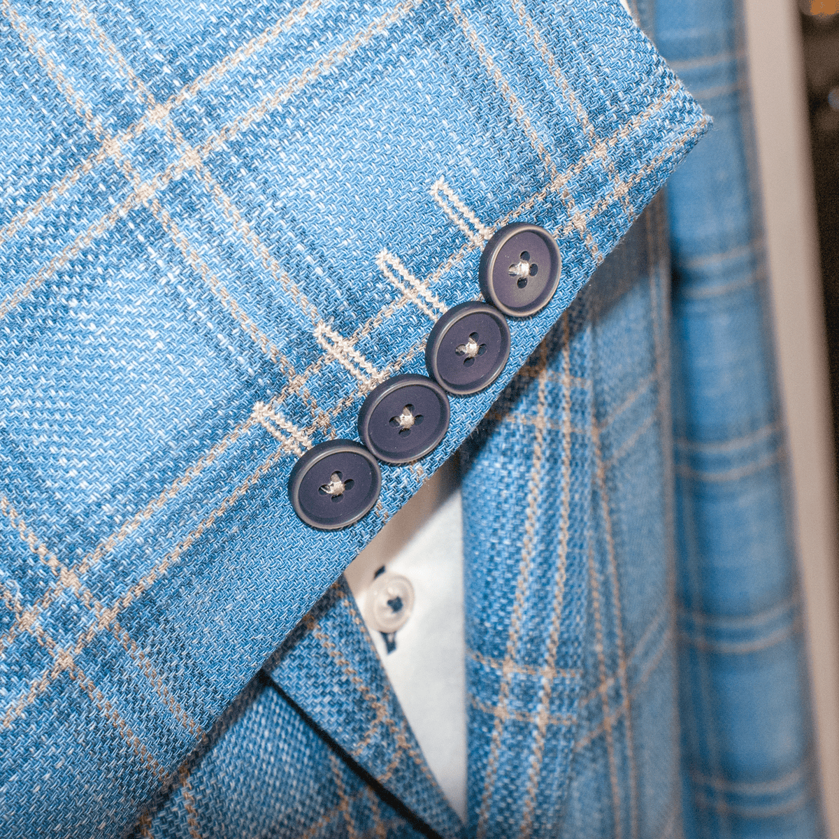 Mazelli Light Blue Check Jacket - Torre