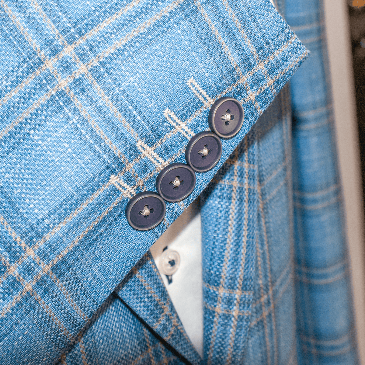 Mazelli Light Blue Check Jacket - Torre