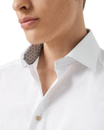 Medallion Effect White Signature Twill Shirt - Eton Shirts