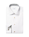 Medallion Effect White Signature Twill Shirt - Eton Shirts