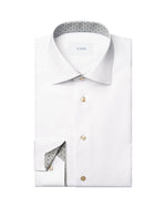 Medallion Effect White Signature Twill Shirt - Eton Shirts